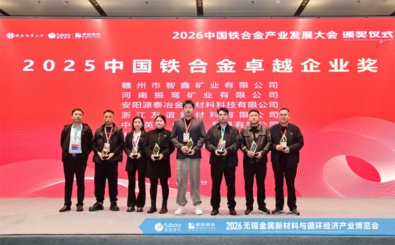 安阳源泰荣获2025铁合金包芯线企业卓 越奖